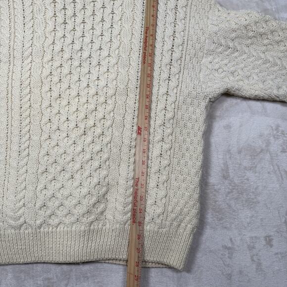 VTG 50s 60s Knit Cardigan Fisherman Cable Knit A.S. Cooper Bermuda Ireland Wool - Picture 6 of 6